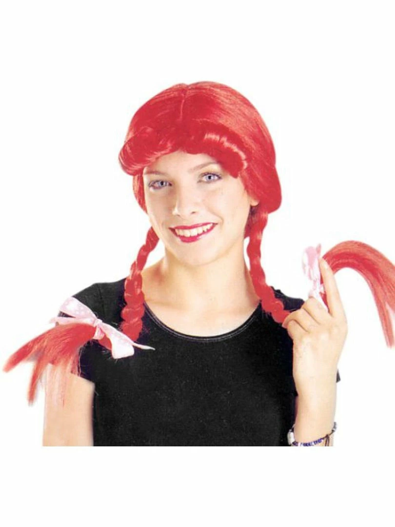 Fun Plus Wigs Adult Pig Tail With Bow Wig 3 Fun Plus Wigs Adult Pig Tail With Bow Wig