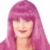 Fun Plus Adult Long Hot Pink Wig