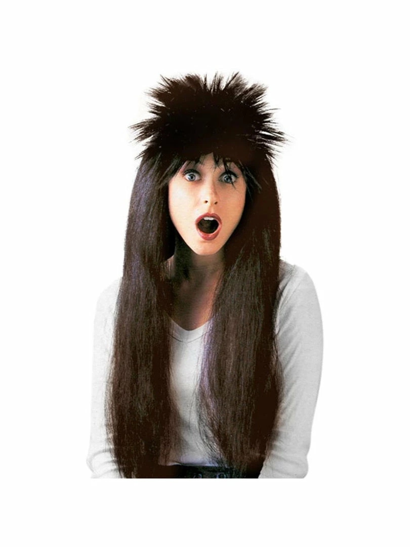 Fun Plus Wigs Adult Brown 80's Style Wig 3 Fun Plus Wigs Adult Brown 80's Style Wig