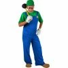 Fun Plus Adult Costumes Adult Plumber Brothers Green Costume