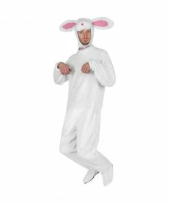 Fun Plus Adult White Plush Rabbit Costume Adult Costumes