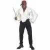 Exclusive Adult White Satin Pirate Shirt