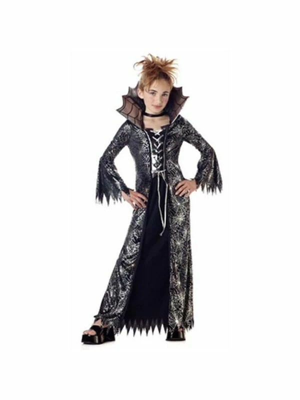 California Costume Co. Child's Silver & Black Spider Witch Costume Kids Costumes 3 California Costume Co. Child's Silver & Black Spider Witch Costume Kids Costumes