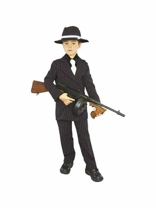 Charades Kids Costumes Child's Gangster Boy Costume 3 Charades Kids Costumes Child's Gangster Boy Costume