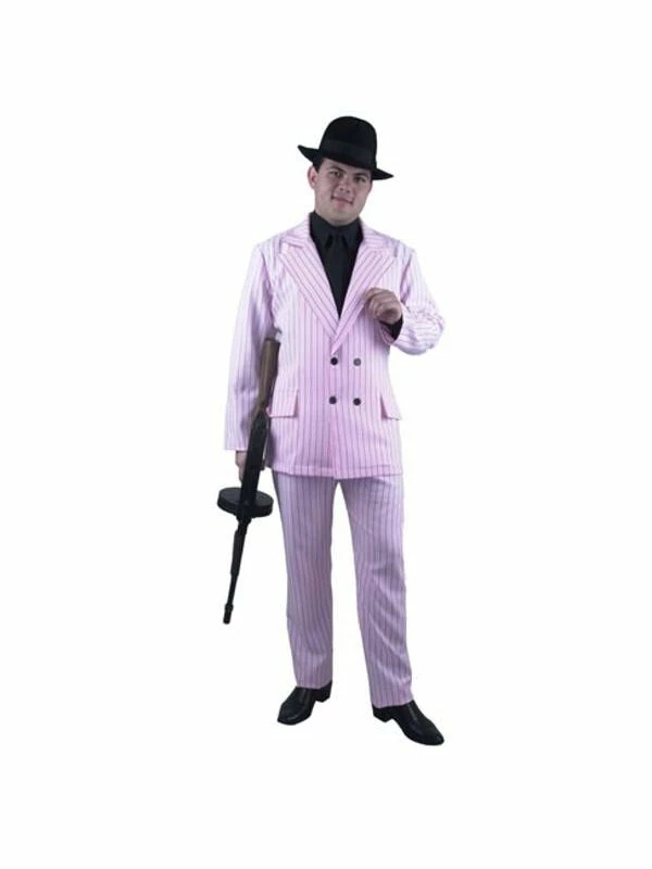 Charades Adult Men's Pink Gangster Suit Costume Adult Costumes 3 Charades Adult Men's Pink Gangster Suit Costume Adult Costumes