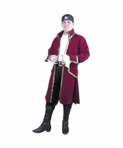Charades Adult Velvet Pirate Captain Costume Adult Costumes