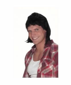 Pony Express Wigs Black Mullet Wig