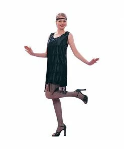 RG Costumes Adult Roaring 20s Black Flapper Dress Costume