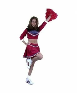 Charades Adult Crop Top Cheerleader Costume