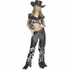 Charades Adult Cow Print Cowgirl Costume Adult Costumes