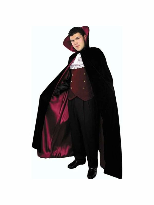 Charades Accessory Kits Adult Velvet Vampire Cape Costume 3 Charades Accessory Kits Adult Velvet Vampire Cape Costume