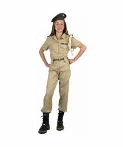 Charades Childs Khaki Military Costume