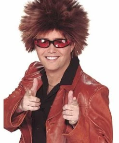 Brands On Sale Wigs Adult Brown Rock Star Wig