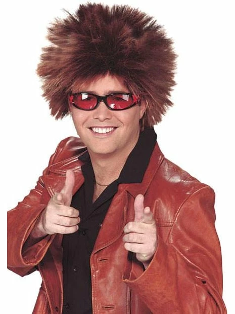 Brands On Sale Wigs Adult Brown Rock Star Wig 3 Brands On Sale Wigs Adult Brown Rock Star Wig