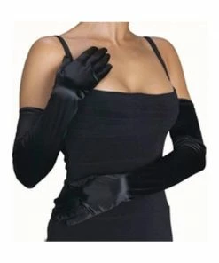 Be Wicked Adult Black Opera Gloves