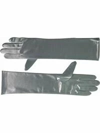 Brands On Sale Light Blue Satin Elbow Length Gloves