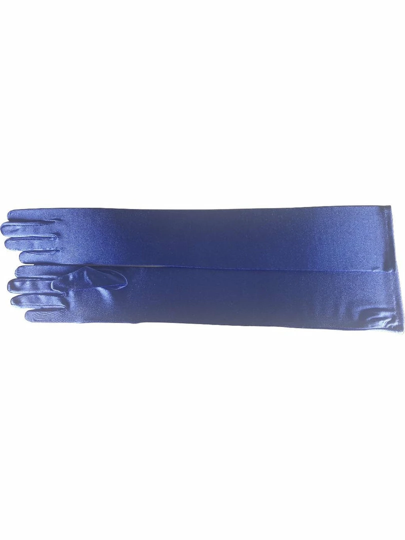 Brands On Sale Opera Length Royal Blue Satin Gloves 3 Brands On Sale Opera Length Royal Blue Satin Gloves