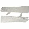 Be Wicked Adult White Opera Length Stretch Lace Gloves