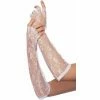 Be Wicked Adult Elbow Length Fingerless White Lace Gloves 2 Be Wicked Adult Elbow Length Fingerless White Lace Gloves