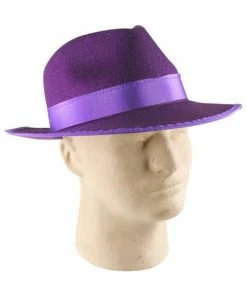 J Hat Purple Felt Pimp Hat