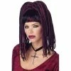 California Costume Co. Black & Burgundy Demonika Wig
