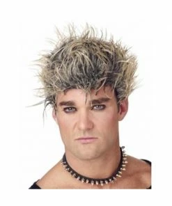 California Costume Co. Men's Black & Blonde Spiked Wig