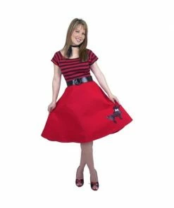 Charades Adult Red Poodle Dress Costume