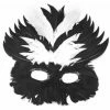 Top Trims Adult Black & White Feather Eye Mask Masks
