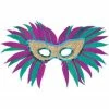 Top Trims Adult Sequin Feather Mardi Gras Eye Mask