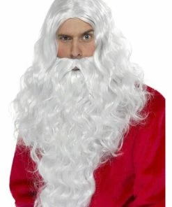 Fun Plus Adult Deluxe Santa Claus Beard & Wig Set