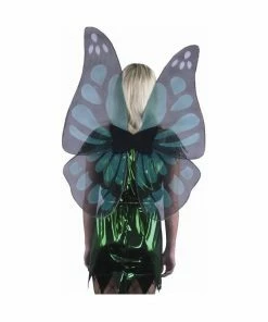 Charades Jade & Black Butterfly Costume Wings