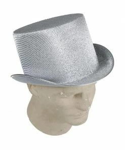 J Hat Hats Silver Glitter Top Hat