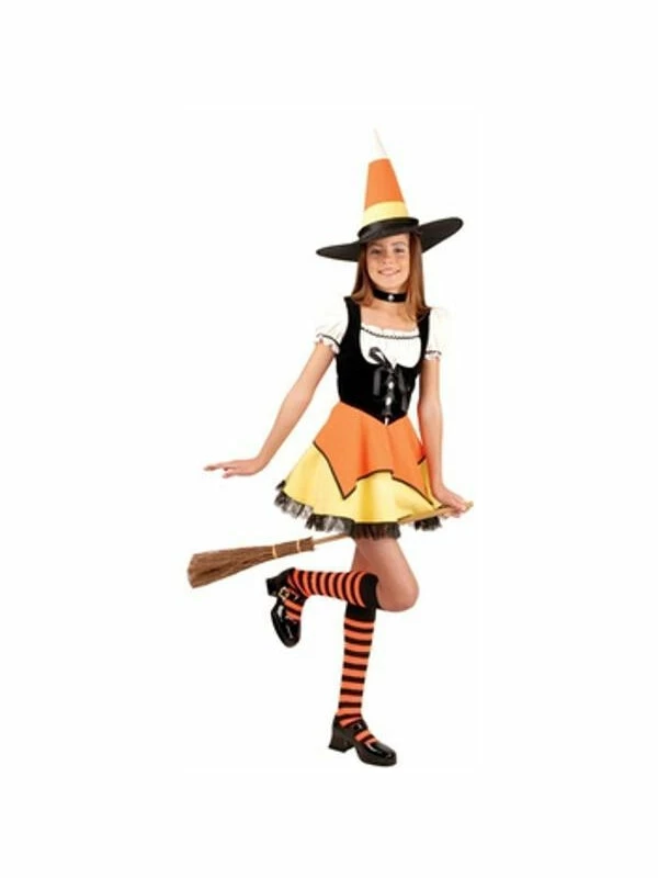 Charades Child's Candy Corn Witch Costume 3 Charades Child's Candy Corn Witch Costume