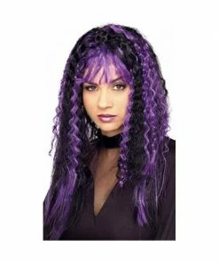 Rubies Black And Purple Crimped Costume Wig Wigs