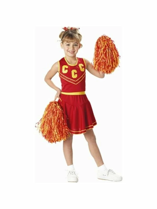 California Costume Co. Kids Costumes Child's Red & Gold Cheerleader Costume 3 California Costume Co. Kids Costumes Child's Red & Gold Cheerleader Costume
