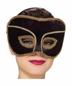Rubies Masks Black Scarlet Venetian Eyemask
