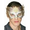 Rubies Gold Filigree Venetian Eyemask