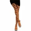 Rubies Costume Leggings Adult Orange / Black Polka Dot Tights