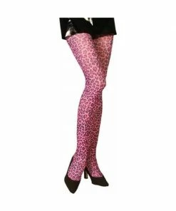 Rubies Adult Pink Leopard Costume Tights Costume Leggings