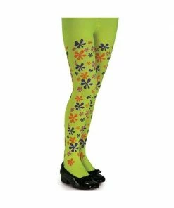 Rubies Costume Leggings Child's Lime Flower Power Tights