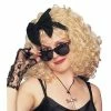 Franco 80s Pop Star Blonde Wig With Bow Wigs