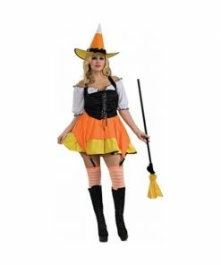 Rubies Adult Sexy Plus Size Candy Corn Witch Costume Adult Costumes