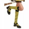 Charades Childs Black & Yellow Knee High Striped Socks