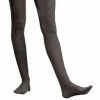 Charades Adult Solid Black Nylon Tights