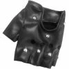 Fun World Adult Black Fingerless Studded Gloves