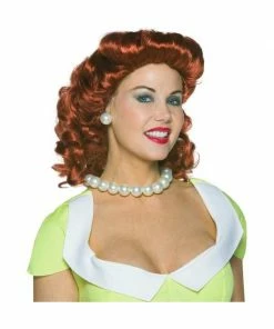 Rasta Imposta Adult Red Vintage Housewife Wig