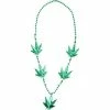 Baur Pacific Imports Metallic Green Pot Leaf Necklace
