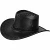 Baur Pacific Imports Adult Black Leather Cowboy Hat
