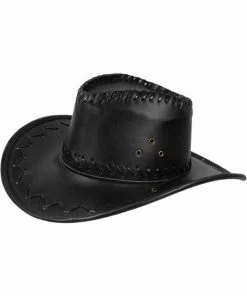 Baur Pacific Imports Adult Black Leather Cowboy Hat