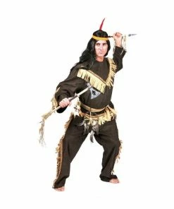 Funny Fashion Adult Deluxe Indian Brave Costume Adult Costumes